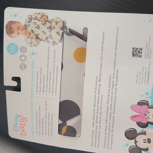 Disney Baby Long Sleeve Coverall Bib. - Picture 6 of 6
